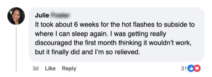 Customer comment about Peri/Menopause Essentials