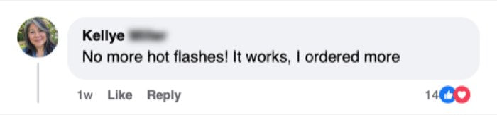 Customer comment about Peri/Menopause Essentials