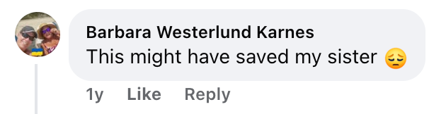 Facebook comment from a Cleanse & Protect customer