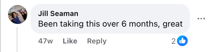 Facebook comment from a Cleanse & Protect customer