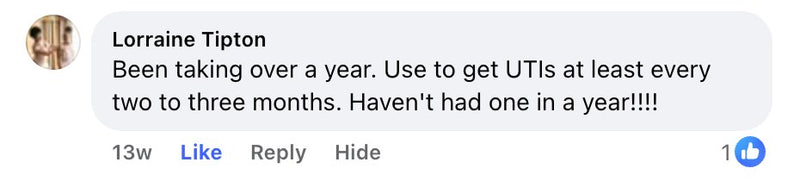 Facebook comment from a Cleanse & Protect customer