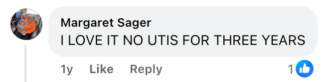 Facebook comment from a Cleanse & Protect customer
