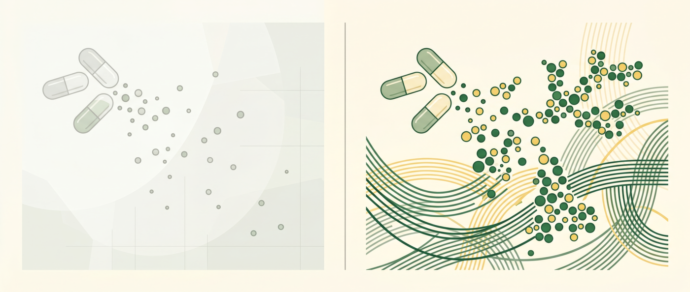 Probiotics arriving without prebiotic preparation vs. with Pre+Probiotic — establishment comparison