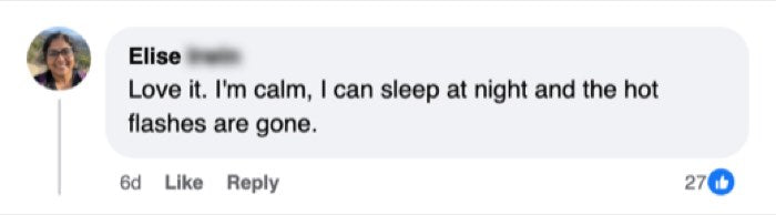 Customer comment about Peri/Menopause Essentials