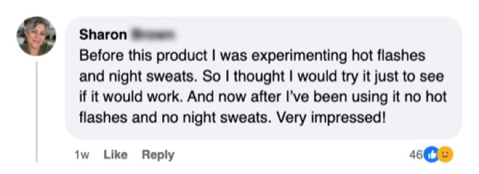 Customer comment about Peri/Menopause Essentials