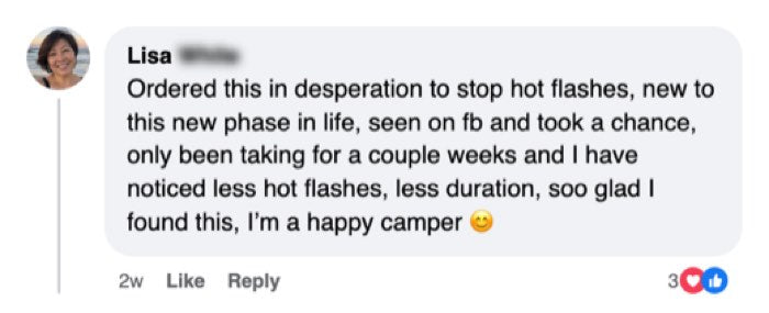 Customer comment about Peri/Menopause Essentials