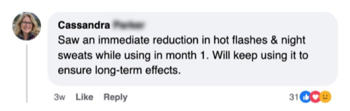 Customer comment about Peri/Menopause Essentials